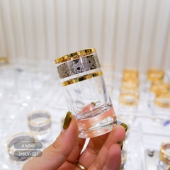 Bộ chén 35ml khảm bạc KV