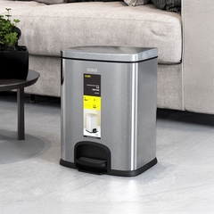 Thùng rác đạp chân inox CCKO 12L CK9934 Bạc