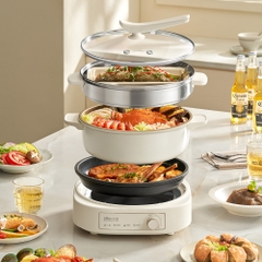 Nồi lẩu nướng hấp đa năng Bear HOP-505QT