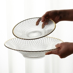 Đĩa 25cm 3007 viền vàng