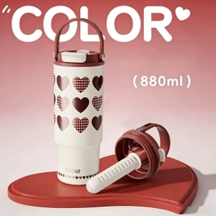 Bình giữ nhiệt Bigcar inox 316 phủ gốm 880ml