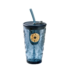 Cốc thuỷ tinh có ống hút 500ml