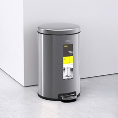 Thùng rác đạp chận inox CCKO 12L CK9937 Bạc