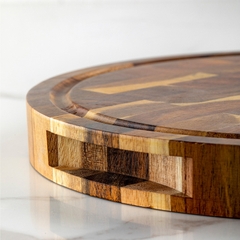 Thớt gỗ Teak lào ghép dọc D30*2.5 KL1893