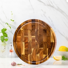 Thớt gỗ Teak lào ghép dọc D30*2.5 KL1893