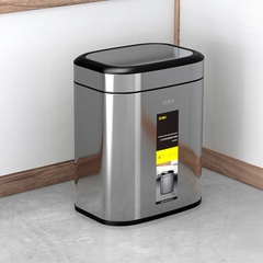 Thùng rác nắp lật inox CCKO 10L CK9908 Bạc