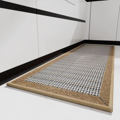 Thảm bếp cao cấp 2 lớp 50*180cm 1324.9 tấm dài - Nâu nhạt