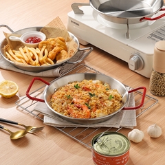 Chảo inox cạn 2 quai