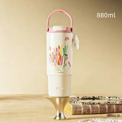 Bình giữ nhiệt Bigcar inox 316 phủ gốm 880ml