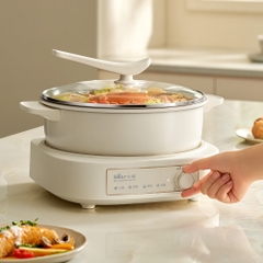 Nồi lẩu nướng hấp đa năng Bear HOP-505QT