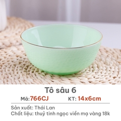 Tô 6 sâu Opal Xanh ngọc 18cm - 766CJ