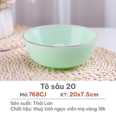 Tô 9 sâu Opal Xanh ngọc 20cm - 768CJ