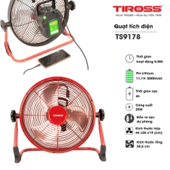 Quạt tích điện Tiross 9178