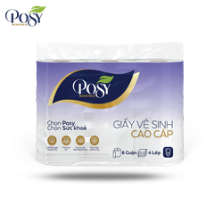 Giấy vệ sinh cao cấp 6 cuộn/túi Posy