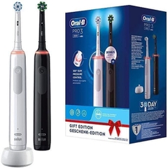 Set 2 bàn chải điện Oral B Pro 3 3900 (3 đầu thay)