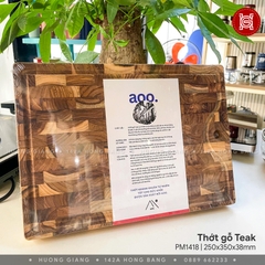 Thớt gỗ Teak lào ghép dọc 25*35*3.8 PM1418