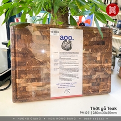 Thớt gỗ Teak lào ghép dọc 28*40*2.5 PM1921