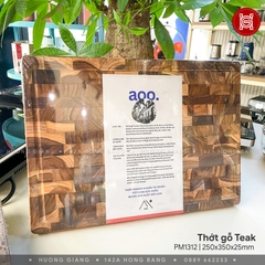Thớt gỗ Teak lào ghép dọc 25*35*2.5 PM1312