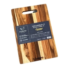Thớt thái gỗ Teak vân ngang hình chữ nhật size S