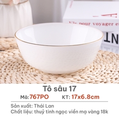 Tô sâu 8 Opal Trắng 17cm - 767PO
