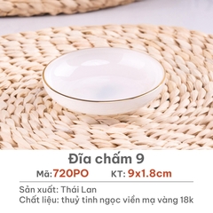 Đĩa chấm Opal Trắng 9cm - 720PO