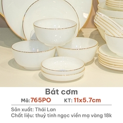 Bát cơm đáy to Opal Trắng 11cm - 765PO