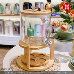 Bình nước chân gỗ tròn G54599