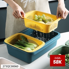 Bộ thau rổ 2 ngăn 51
