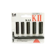 Set dao cạo râu 2 lưỡi ép KAI KAI (1 thân 5 lưỡi)