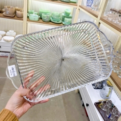 Khay thủy tinh PE-337JW trắng