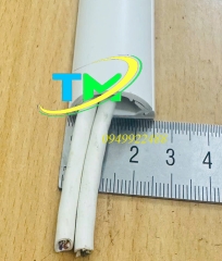 Nẹp bán nguyệt nhựa màu trắng 25*10 mm
