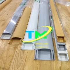 Nẹp bán nguyệt nhựa màu xám 25*10 mm