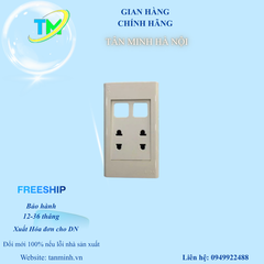 Ổ CẮM ĐÔI 2 CHẤU VỚI 2 LỖ E182U2X