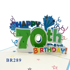 70th birthday pop up card template free download