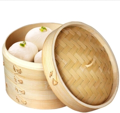 Bamboo food steamer baskets - 1/2/3/4/5layers