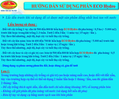 Phân bón gốc ECO Hydro - Cung cấp hữu cơ, Đạm, Protein..