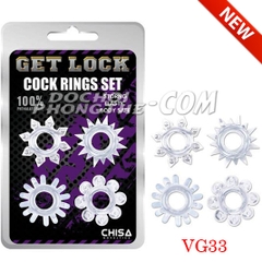 Bộ 4 vòng Cock Rings gai đeo dương vật ChiSa độc lạ