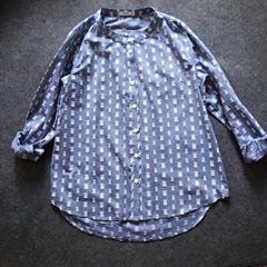 Sơmi denim sô tay dài