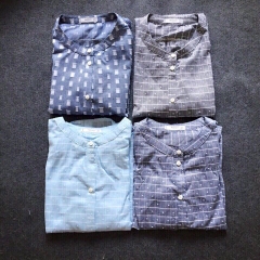 Sơmi denim sô tay dài