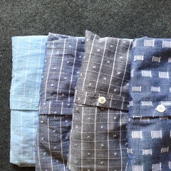 Sơmi denim sô tay dài