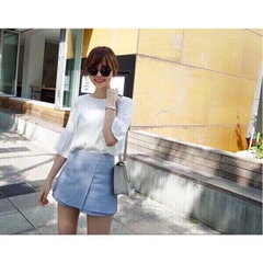 Áo Oasic tay loe vải cát, size S M L