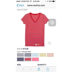 Nautica V leck T-shirt
