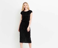 Đầm midi O.A.S.l.S, chất vải thun dập ly siêu nhẹ, siêu má
