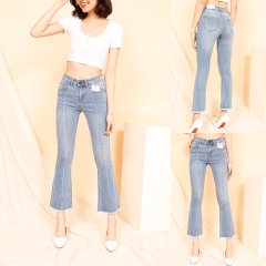 Quần ống vẩy gân giữa xẻ CT Jeans