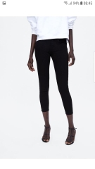 Quần 8 tất zara chất jean đen mịn co giãn thoải mái