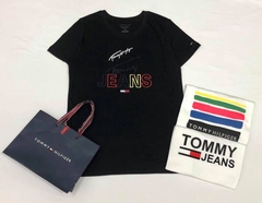 Áo thun tommy thêu và in 