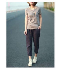 Quần lửng Linen hiệu Gap