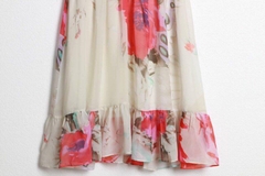 đầm Sơmi voan hoa 2 lớp