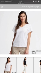 ÁO CỔ TIM FORM SUÔN RỘNG CÓ VIỀN CHỈ VAI UNIQLO