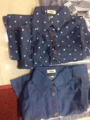 Đầm denim sơmi